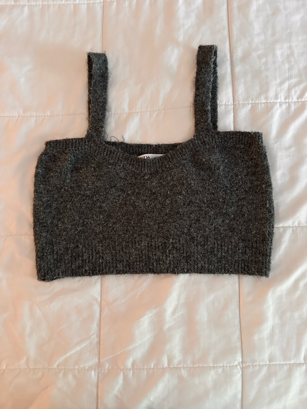 Zara Charcoal Gray Knit Tank